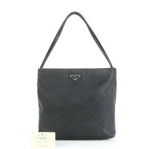 Prada Tessuto tote bag triangle logo shoulder card